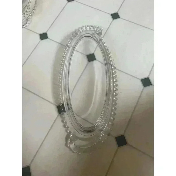 Vintage Imperial Glass Candlewick Oval Celery Dish with Handles 10" - Picture 4 of 8